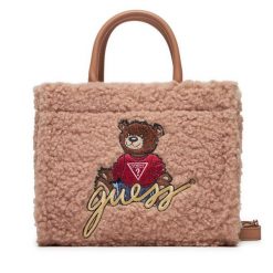 Torebka Guess. Brązowe torebki do ręki damskie Guess, z aplikacjami, klasyczne, bez dodatków. Za 239.99 zł.