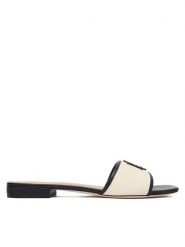 LAUREN RALPH LAUREN Klapki 802P04395004 Écru. Klapki damskie Lauren Ralph Lauren, bez wzorów, z materiału, bez obcasa. Za 579.99 zł.