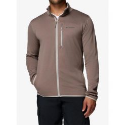 Bluza polarowa męska Columbia Essential Hike Grid Fleece Full Zip. Brązowe bluzy męskie Columbia, m, bez wzorów, z polaru, bez kaptura. Za 296.99 zł.