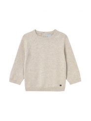 Mayoral Sweter 309 Beżowy Regular Fit. Brązowe swetry dla chłopców Mayoral, bez wzorów, z bawełny, bez kołnierzyka, bez kaptura. Za 89.99 zł.