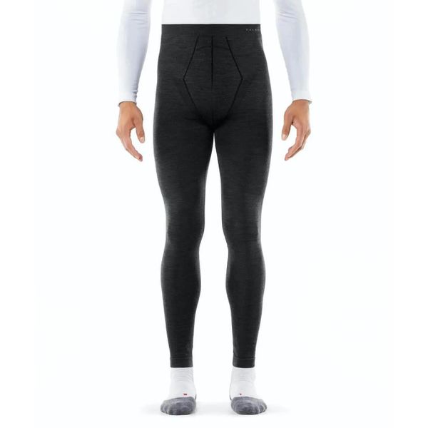 Legginsy Falke Wool-Tech. Czarne legginsy sportowe męskie Falke, s, bez wzorów, z dzianiny, długie. Za 434.85 zł.
