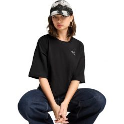 Koszulka Puma Wardrobe Ess Oversized Short Tee Bl, Kobiety. Czarne koszulki sportowe damskie Puma, s, bez wzorów, z bawełny, bez kołnierzyka, bez ramiączek. Za 290.00 zł.