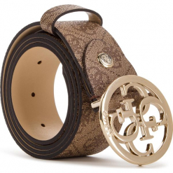 Pasek Damski GUESS - BW7135 VIN40 BROWN. Brązowe paski damskie Guess, z aplikacjami, ze skóry ekologicznej. Za 229.00 zł.