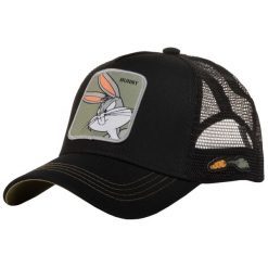 Czapka z daszkiem Capslab Looney Tunes Bunny Bugs Trucker CL/LOO/1/BUN1. Czarne czapki i kapelusze męskie CapsLab, bez wzorów. Za 117.00 zł.