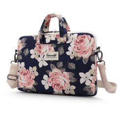 Torba Canvaslife 15''-16'' navy rose. Czerwone torby na laptopa damskie CANVASLIFE, bez wzorów, z materiału. Za 79.90 zł.