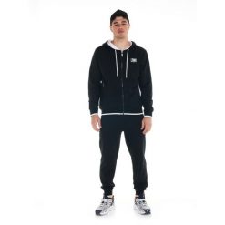 Bluza z kaptur na co dzień na siłownię. Czarne bluzy męskie LEONE 1947 APPAREL, xl, bez wzorów, z dresówki, bez kaptura, na fitness i siłownię. Za 286.28 zł.