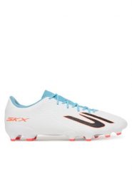 Skechers Buty do piłki nożnej Club Mg 252132 WTQP Biały. Białe buty sportowe męskie Skechers, ze skóry, bez zapięcia. Za 199.99 zł.