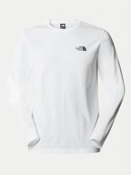 The North Face Longsleeve Simple Dome NF0A87QN Biały Regular Fit. Białe bluzki z długim rękawem męskie The North Face, m, bez wzorów, z bawełny, bez kołnierzyka. Za 139.00 zł.
