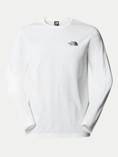 The North Face Longsleeve Simple Dome NF0A87QN Biały Regular Fit. Białe bluzki z długim rękawem męskie The North Face, m, bez wzorów, z bawełny, bez kołnierzyka. Za 129.99 zł.