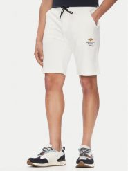 Aeronautica Militare Szorty sportowe 251BF017F459 Biały Regular Fit. Białe krótkie spodenki sportowe męskie Aeronautica Militare, l, bez wzorów, z bawełny. Za 259.99 zł.
