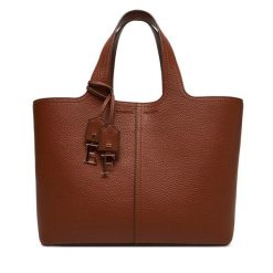 Torebka Elisabetta Franchi. Brązowe torebki do ręki damskie Elisabetta Franchi, bez wzorów, klasyczne, bez dodatków. Za 1,069.00 zł.