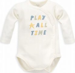 PINOKIO Body rozpinane z długim rękawem niemowlęce wyprawka Fun Time Pinokio 56 (51 - 56 cm). Body niemowlęce Pinokio, bez wzorów, bez ramiączek. Za 35.01 zł.