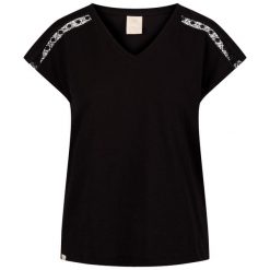 Damska koszulka z dekoltem w szpic Trespass Willa. Czarne t-shirty damskie Trespass, l, bez wzorów, z bawełny, eleganckie, bez kołnierzyka. Za 133.20 zł.