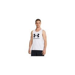 Koszulka męska tank top UNDER ARMOUR 1382883 bez rękawów. Białe t-shirty męskie Under Armour, m, bez wzorów, bez kołnierzyka. Za 62.99 zł.