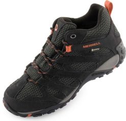 Merrell Alverstone Mid GTX damskie buty outdoor czarne. Czarne trekkingi damskie outdoorowe, gore-tex. Za 617.99 zł.