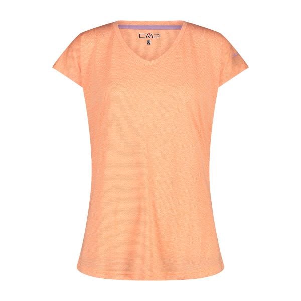 Damska koszulka v-neck CMP. Brązowe koszulki sportowe damskie CMP, bez wzorów, bez kołnierzyka, bez ramiączek, trekkingowe. Za 143.50 zł.