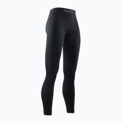 Spodnie damskie X-Bionic Merino. Czarne spodnie materiałowe damskie X Bionic, l, bez wzorów, z dzianiny, narciarskie. Za 669.00 zł.