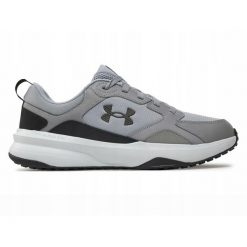 Buty na trening na co dzień męskie UNDER ARMOUR CHARGED EDGE skóra. Szare buty sportowe męskie Under Armour, ze skóry, bez zapięcia, na fitness i siłownię. Za 299.00 zł.