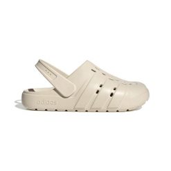 Chodaki adidas Adilette 2.0. Brązowe klapki damskie Adidas, bez wzorów, sportowe, bez obcasa. Za 195.35 zł.