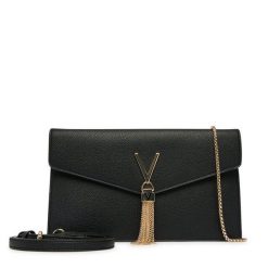 Torebka Valentino. Czarne torebki do ręki damskie Valentino, bez wzorów, wizytowe, bez dodatków. Za 439.99 zł.