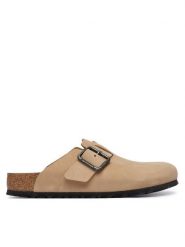 Birkenstock Klapki Boston Wire Buckle 1031584 Beżowy. Brązowe klapki męskie Birkenstock, z nubiku. Za 759.99 zł.