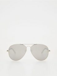 Okulary przeciwsłoneczne AVIATOR - srebrny. Szare okulary przeciwsłoneczne męskie Reserved. Za 69.99 zł.