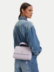 Guess Torebka Giully II HWQG96 73200 Fioletowy. Fioletowe torebki do ręki damskie Guess, z aplikacjami, ze skóry, bez dodatków. Za 530.99 zł.