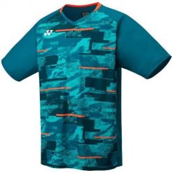 Koszulka sportowa męska Yonex CTYM00344BG. Niebieskie koszulki sportowe męskie YONEX, m, bez wzorów, z materiału, bez kołnierzyka, bez ramiączek. Za 246.00 zł.