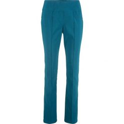 Spodnie ze stretchem wyszczuplające STRAIGHT bonprix niebieskozielony morski. Spodnie materiałowe damskie marki DOMYOS. Za 59.99 zł.
