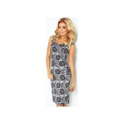 SUKIENKA LADY KWIATY SZARA. Szare sukienki damskie Dressroad, w kwiaty, z elastanu, eleganckie. Za 108.00 zł.