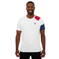 Koszulka Le Coq Sportif N°1. Białe koszulki sportowe męskie le coq sportif, m, bez wzorów, bez kołnierzyka, bez ramiączek. Za 198.00 zł.