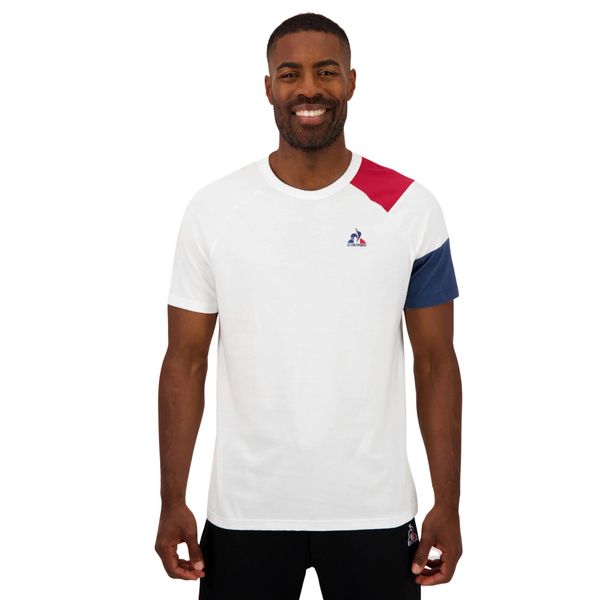 Koszulka Le Coq Sportif N°1. Białe koszulki sportowe męskie le coq sportif, m, bez wzorów, bez kołnierzyka, bez ramiączek. Za 198.00 zł.