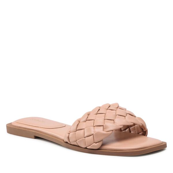 Klapki DeeZee. Czerwone klapki damskie DeeZee, bez wzorów, bez obcasa. Za 61.99 zł.