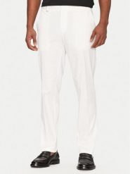 BOSS Spodnie garniturowe C-Genius 50539970 Biały Slim Fit. Białe garnitury męskie Boss, bez wzorów, z bawełny. Za 379.99 zł.
