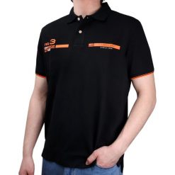 Koszulka męska sportowa Polo U.S. POLO ASSN. Czarne koszulki polo męskie U.S. Polo Assn., l, bez wzorów, bez kołnierzyka, bez ramiączek. W wyprzedaży za 99.00 zł.