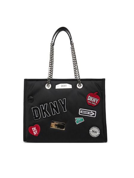 DKNY Torebka R52AEK79 Czarny. Czarne torebki do ręki damskie DKNY, bez wzorów, z materiału, bez dodatków. Za 609.99 zł.