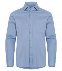 Clique Stretch Shirt L/S Koszula stretch z długim rękawem Light Blue. Niebieskie koszule męskie CLIQUE, l, bez wzorów, z bawełny, bez kołnierzyka, bez ramiączek. Za 189.57 zł.
