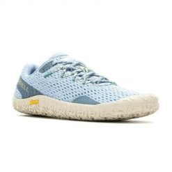Buty do biegania damskie Merrell Vapor Glove 6. Niebieskie obuwie sportowe damskie Merrell, bez wzorów, z materiału, do biegania. Za 605.00 zł.