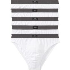 Slipy (5 par) bonprix biały. Slipki męskie marki bonprix. Za 37.45 zł.