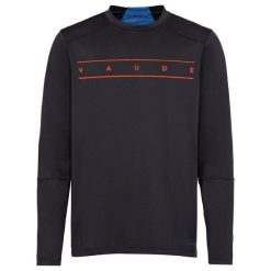 Koszulka z długim rękawem VAUDE Qimsa. Czarne buty sportowe męskie Vaude, bez wzorów, bez kołnierzyka, bez ramiączek, rowerowe. W wyprzedaży za 282.30 zł.