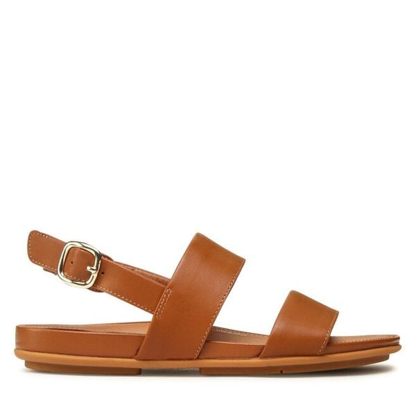 Sandały FitFlop. Brązowe sandały damskie FitFlop, bez wzorów, bez obcasa, na płaskiej podeszwie, bez zapięcia. Za 399.99 zł.