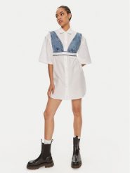 Hugo Sukienka koszulowa Emedia 50512828 Biały Relaxed Fit. Białe bluzki damskie Hugo, bez wzorów, z bawełny, bez kołnierzyka, bez ramiączek, koszulowe. Za 359.99 zł.