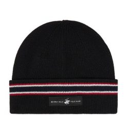 Czapka Beverly Hills Polo Club. Czarne czapki i kapelusze męskie Beverly Hills Polo Club, na zimę, bez wzorów. Za 69.99 zł.