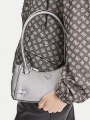 Guess Torebka HWMY96 57170 Srebrny. Szare torebki do ręki damskie Guess, z aplikacjami, ze skóry, bez dodatków. Za 309.99 zł.