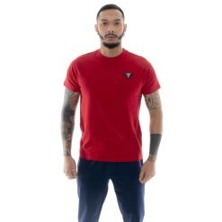 Koszulka z bawełna na co dzień na siłownię. Czerwone buty sportowe męskie LEONE 1947 APPAREL, z bawełny, bez zapięcia, na fitness i siłownię. W wyprzedaży za 75.78 zł.