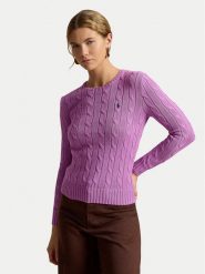 Polo Ralph Lauren Sweter 211971869511 Różowy Regular Fit. Czerwone swetry damskie Polo Ralph Lauren, s, bez wzorów, z bawełny, bez kołnierzyka, bez ramiączek, bez kaptura. Za 949.99 zł.