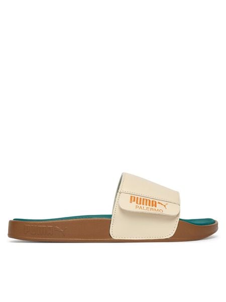 Puma Klapki Leadcat 2.0 Palermo Lthr 404838 01 Écru. Białe klapki damskie Puma, bez wzorów, ze skóry, bez obcasa. Za 217.99 zł.