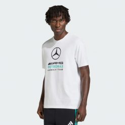 Koszulka Z Grafiką Mercedes - Amg Petronas Formula 1 Team Dna. Białe buty sportowe męskie Adidas, bez wzorów, bez kołnierzyka, bez ramiączek, na fitness i siłownię. Za 179.00 zł.