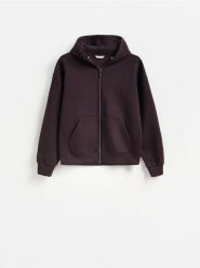 Bluza z kapturem - brązowy. Brązowe bluzy męskie Reserved, l, bez wzorów, z bawełny, z kapturem. Za 149.99 zł.