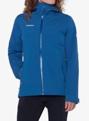 Kurtka z membraną damska Mammut Linard Guide HS Hooded Jacket. Niebieskie kurtki damskie Mammut, l, bez wzorów, z materiału, bez kaptura. Za 1,113.19 zł.